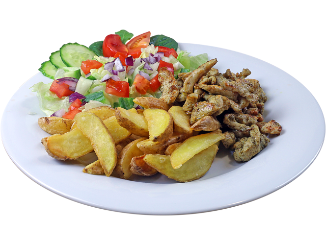 Gyros tál (steakburgonyával)